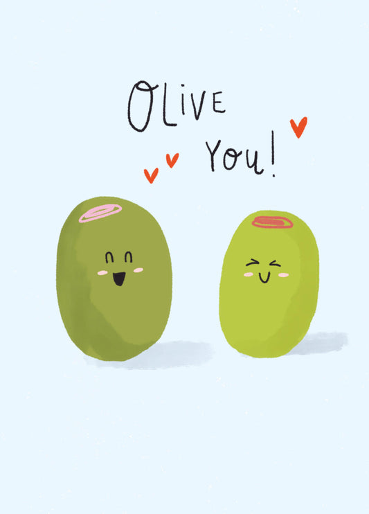 Olive You Valentine's Card