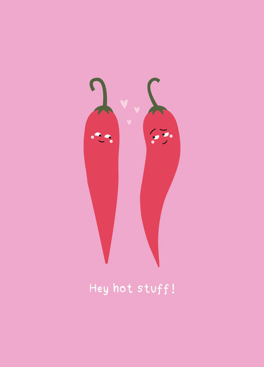 Chilis Hey Hot Stuff Valentine's Card