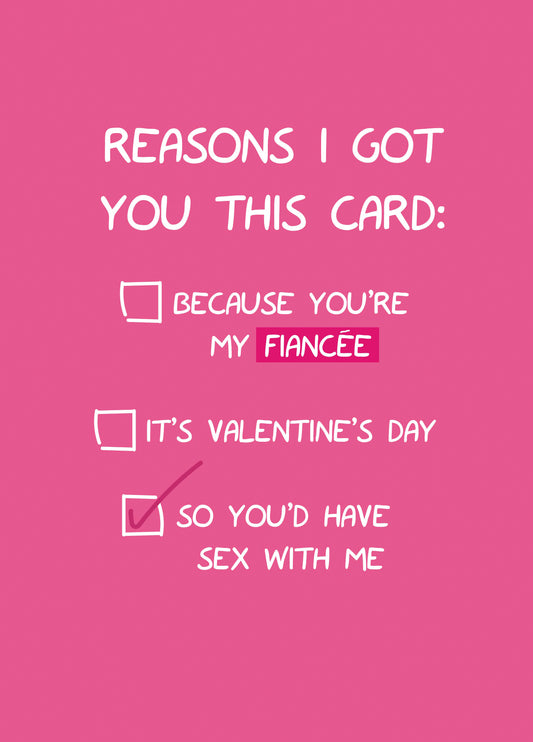 Fiancée Have Sex With Me Valentine's Card