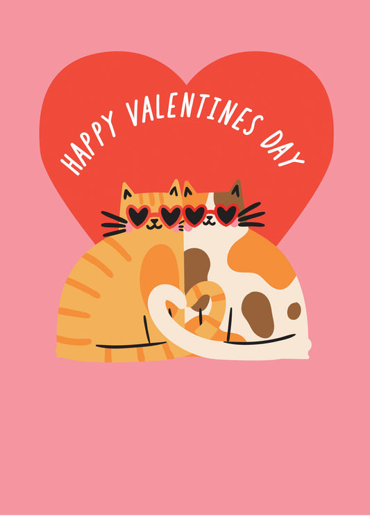 Cat Couple Valentine's Card