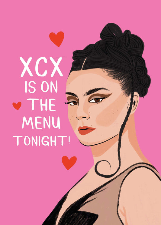 Charli Xcx On The Menu Valentine's Card