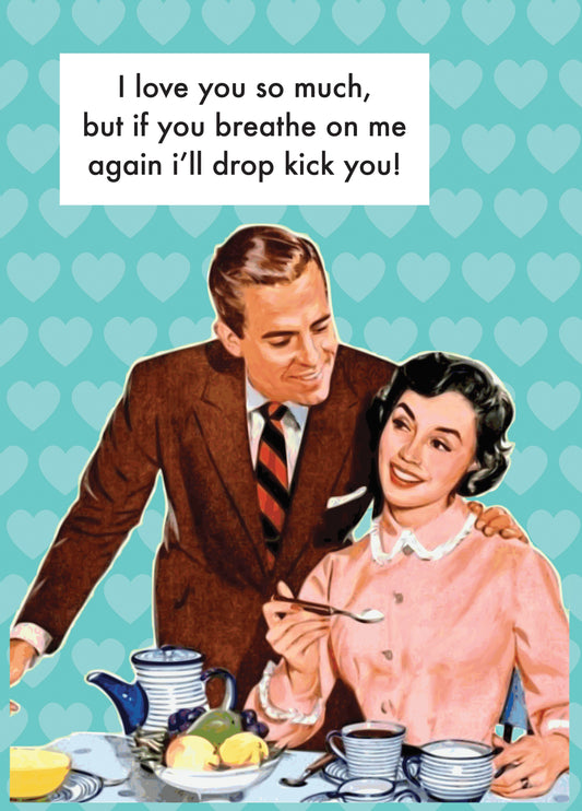 Drop Kick You Retro Valentine's Card