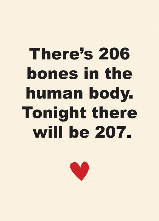207 Bones Tonight Valentine's Card
