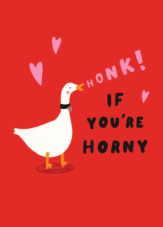 Honk If You're Horny Valentine's Card