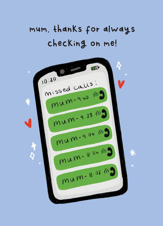 Missed Calls Mother's Day Card