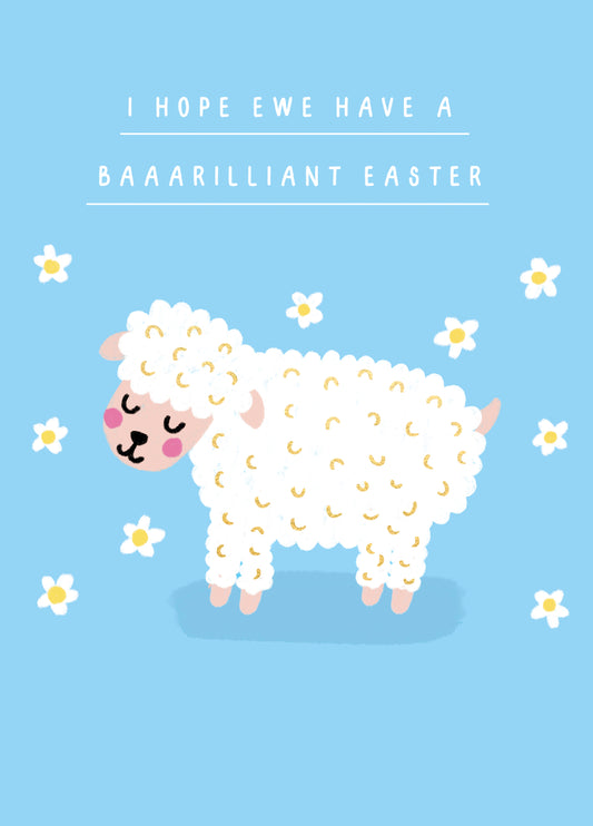 Baaarilliant Ewe Easter Card