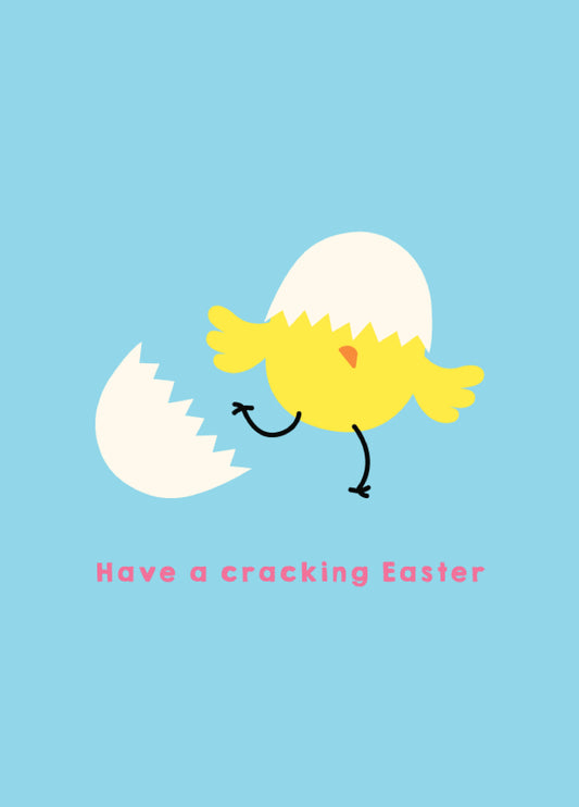 Cracking Easter Egg Chick Card