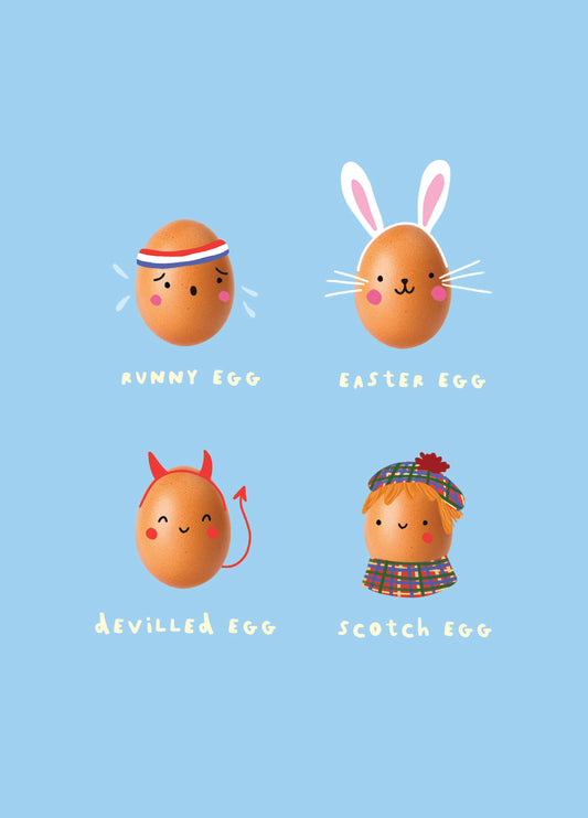 Egg Personalities Easter Card