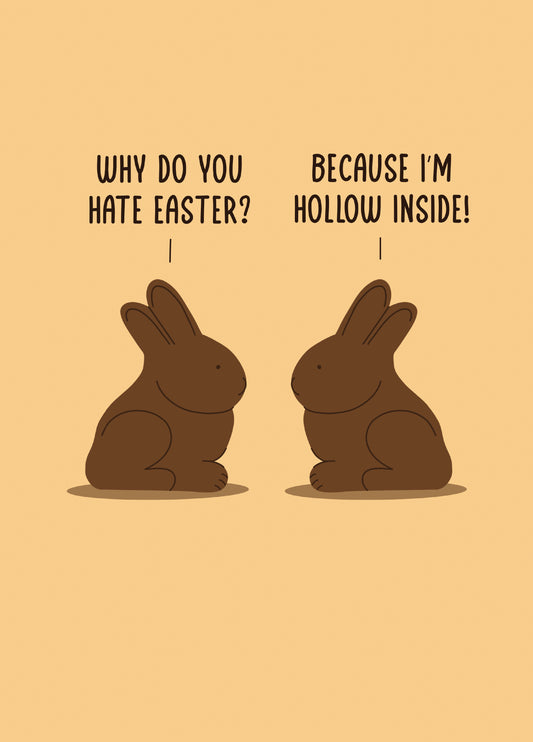 Hollow Chocolate Bunnies Easter Card