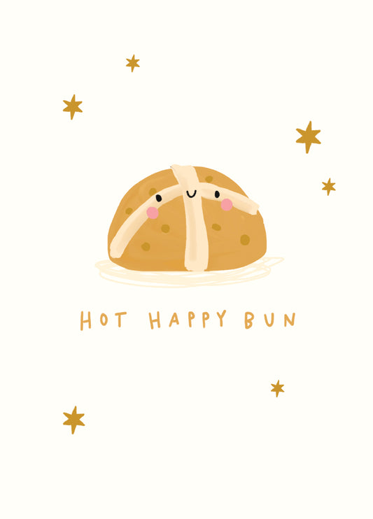 Hot Happy Bun Easter Card