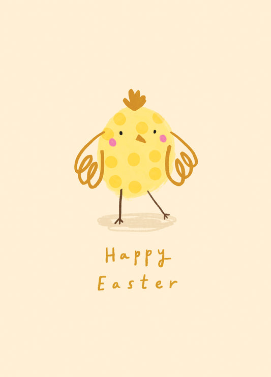 Spotty Chick Easter Card