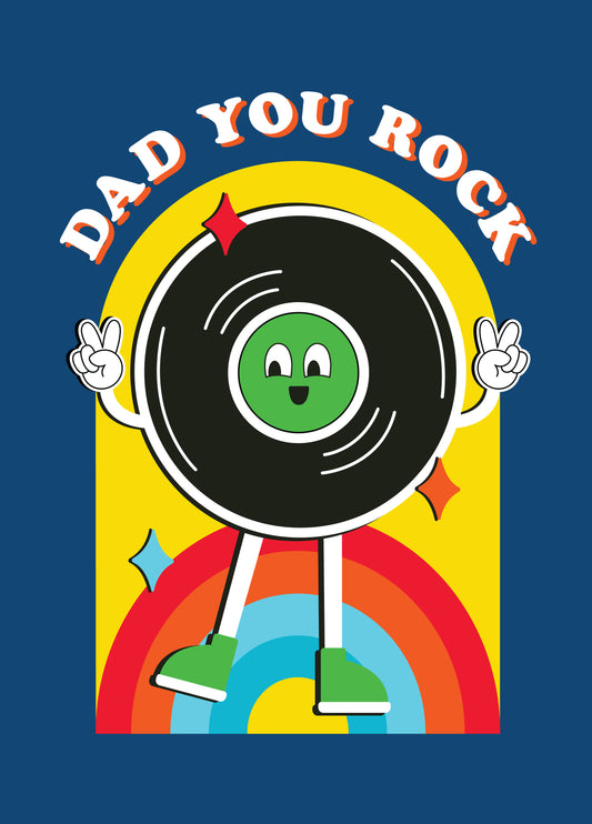 Dad You Rock Father's Day Card