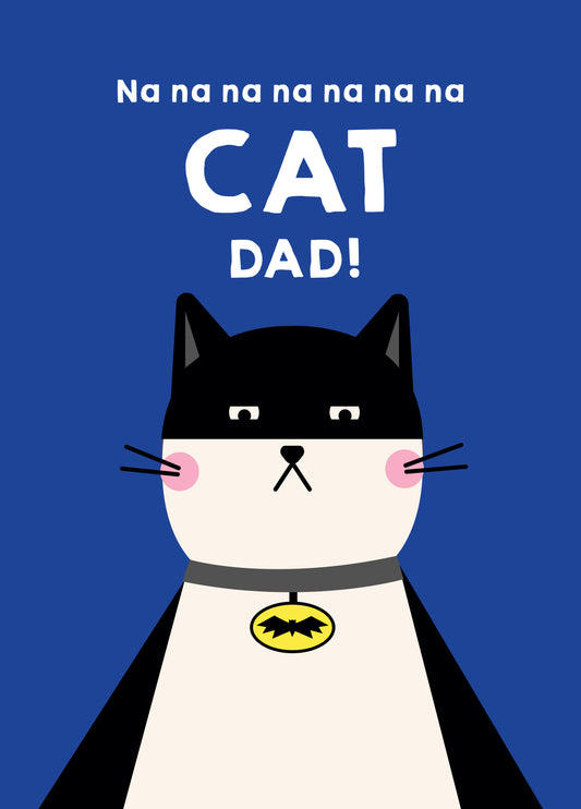 Batman Cat Dad Father's Day Card