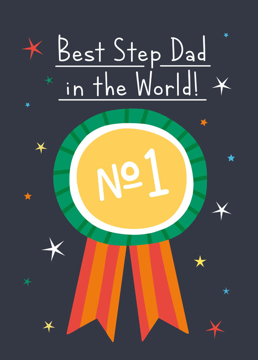 No. 1 Step Dad Father's Day Card