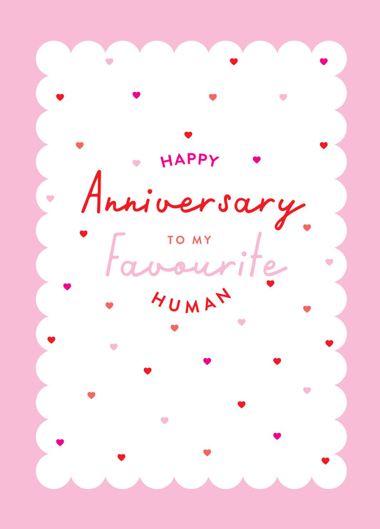 Favourite Human Anniversary Card