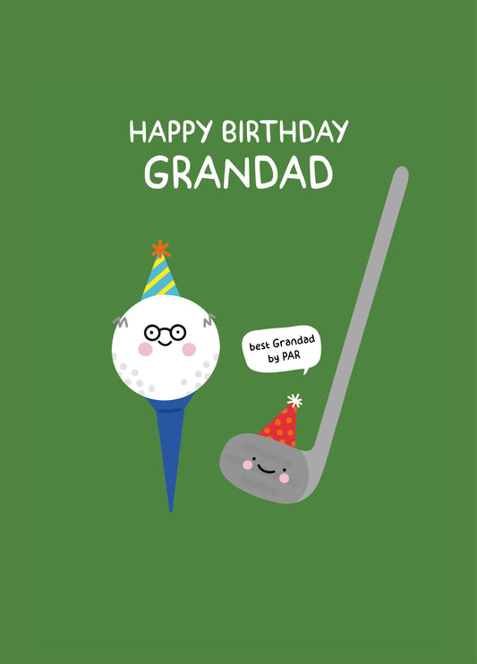 Best Grandad By Par Birthday Card