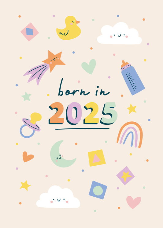 Born In 2025 New Baby Card