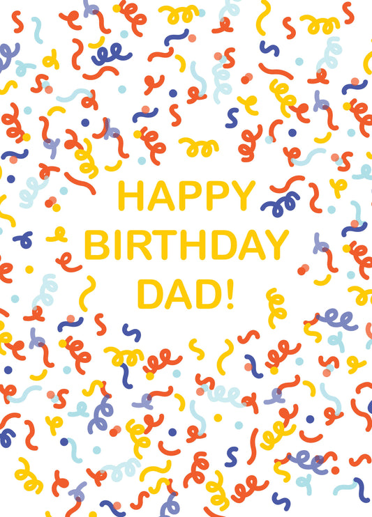 Dad Confetti Birthday Card