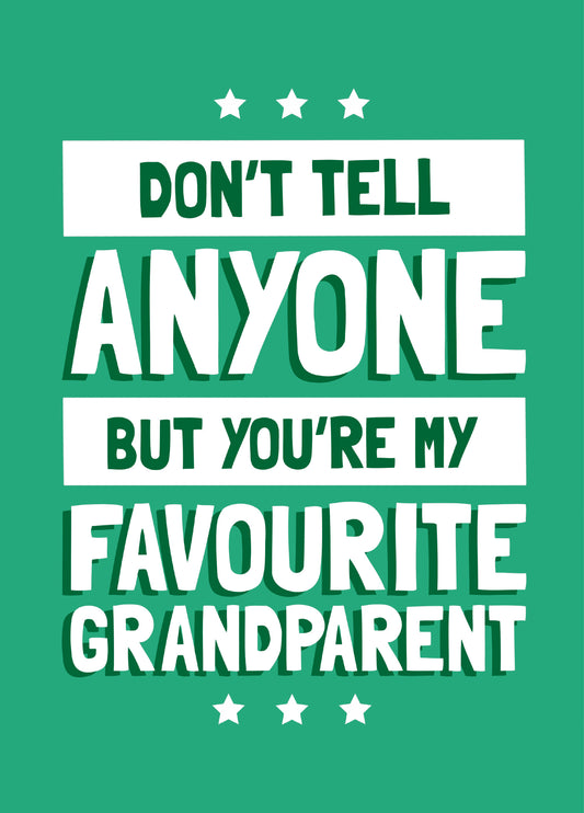 Don't Tell Favourite Grandparent Card