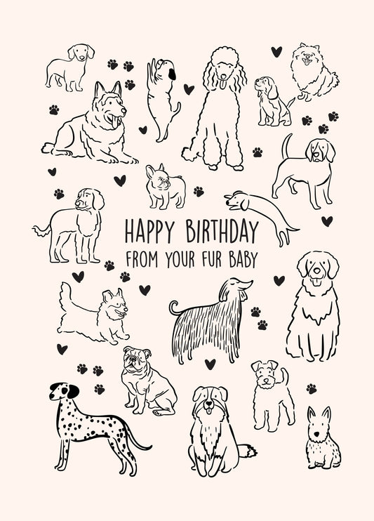 From Your Fur Baby Dog Birthday Card