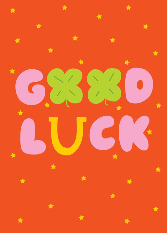 Starry Type Good Luck Card