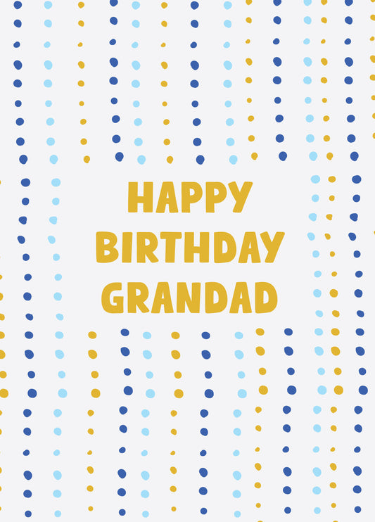 Grandad Spot Pattern Birthday Card