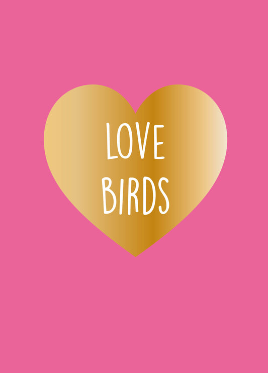 Love Birds Heart Type Card