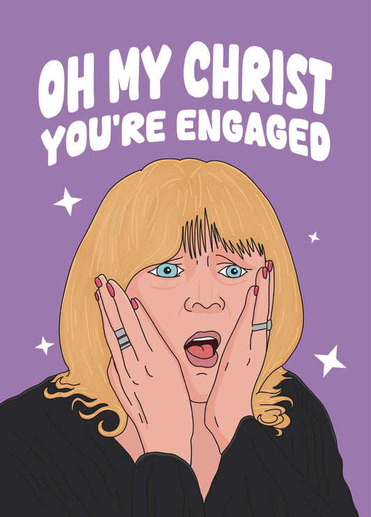 Pam Oh My Christ Engagement Card