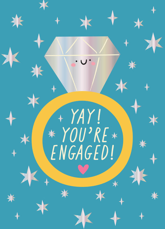 Yay Diamond Ring Engagement Card