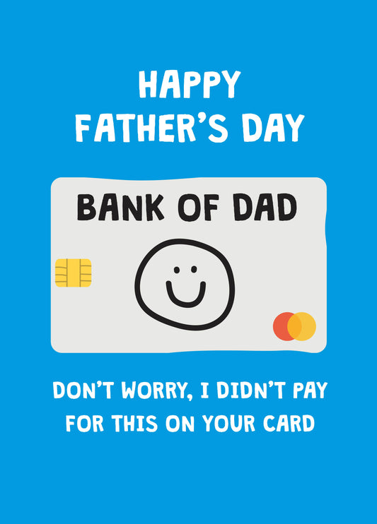 Bank Of Dad Father's Day Card
