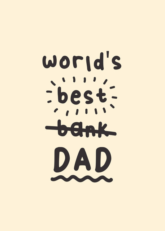 World's Best Bank Father's Day Card