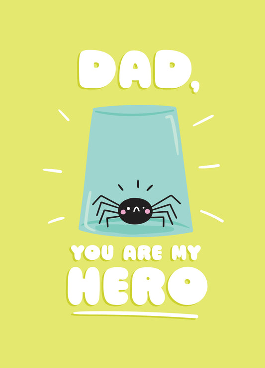 Spider Catching Hero Father's Day Card