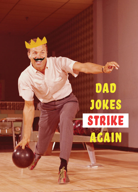 Dad Jokes Strike Again Retro Card