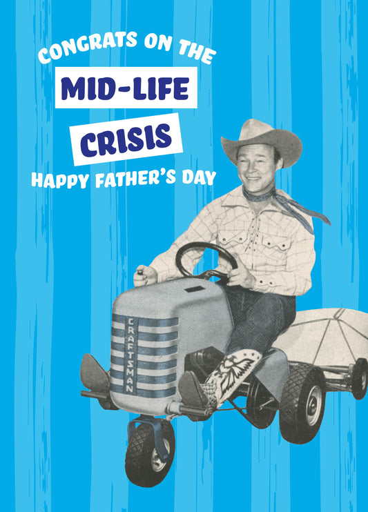 Mid-Life Crisis Retro Father's Day Card