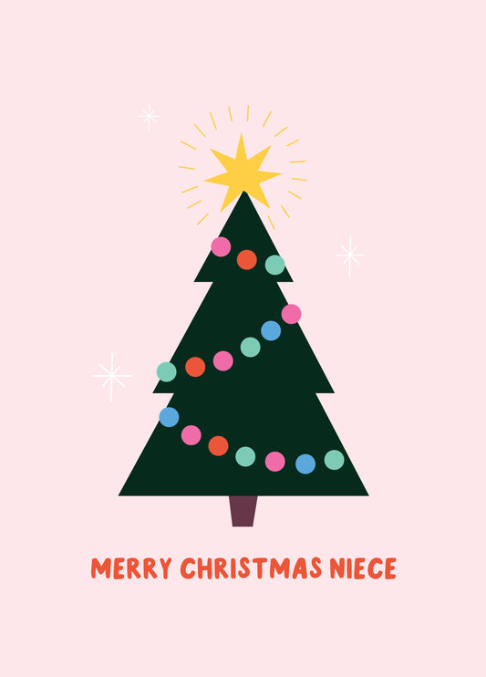 Niece Christmas Tree Card