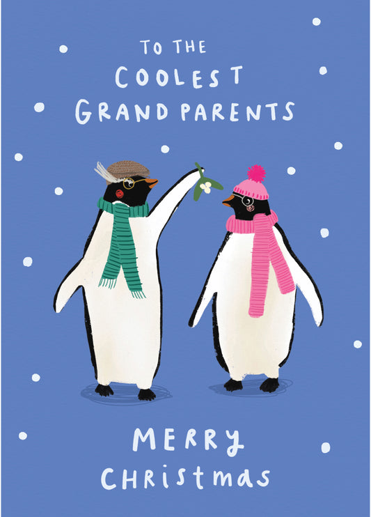 Coolest Grandparents Penguin Christmas Card