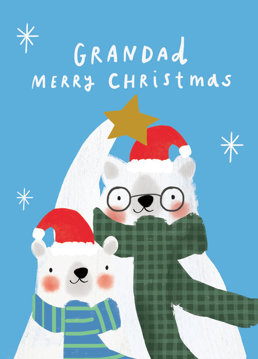 Grandad Polar Bears Christmas Card