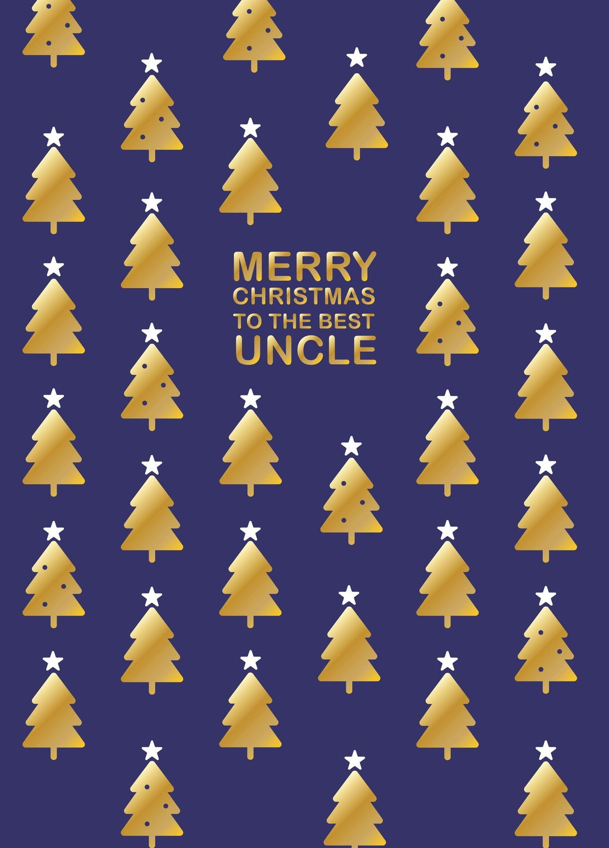 Best Uncle Christmas Trees Card