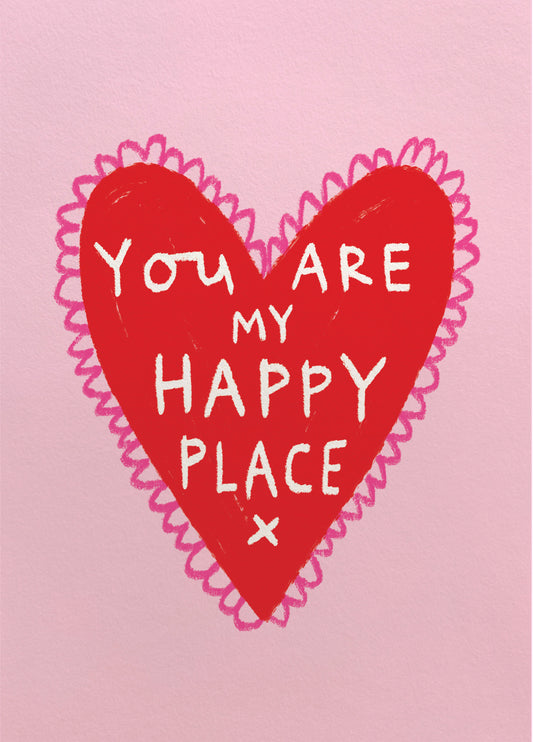 Happy Place Heart Valentine's Card