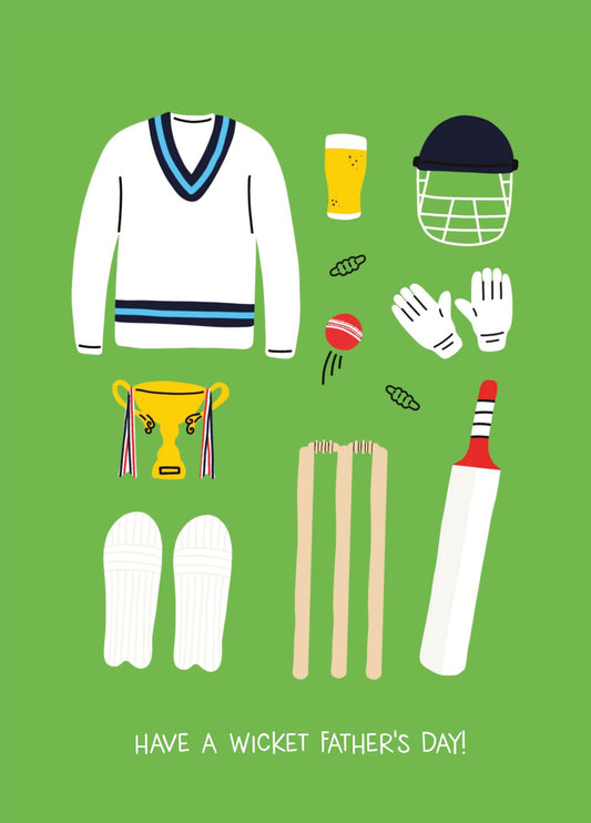 Wicket Cricket Father's Day Card