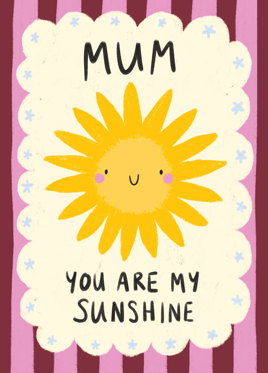 Mum Stripy Sunshine Mother's Day Card
