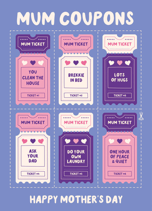 Mum Coupons Mother's Day Card