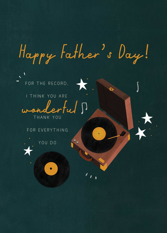 For The Record Wonderful Father's Day Card