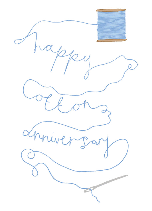 Cotton Anniversary Card