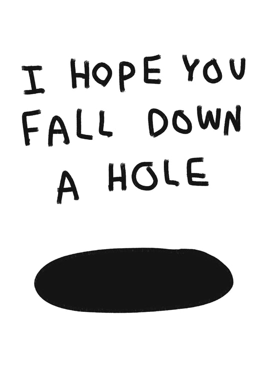 Zoe Bread Fall Down A Hole Card