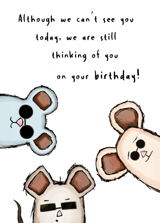 Three Blind Mice Birthday Card