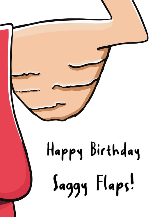 Saggy Flaps Birthday Card