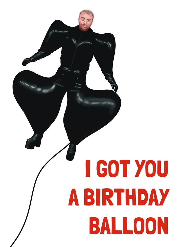 Funny Sam Smith Birthday Balloon Card