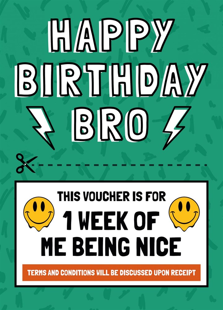 Funny Voucher Brother Birthday Card