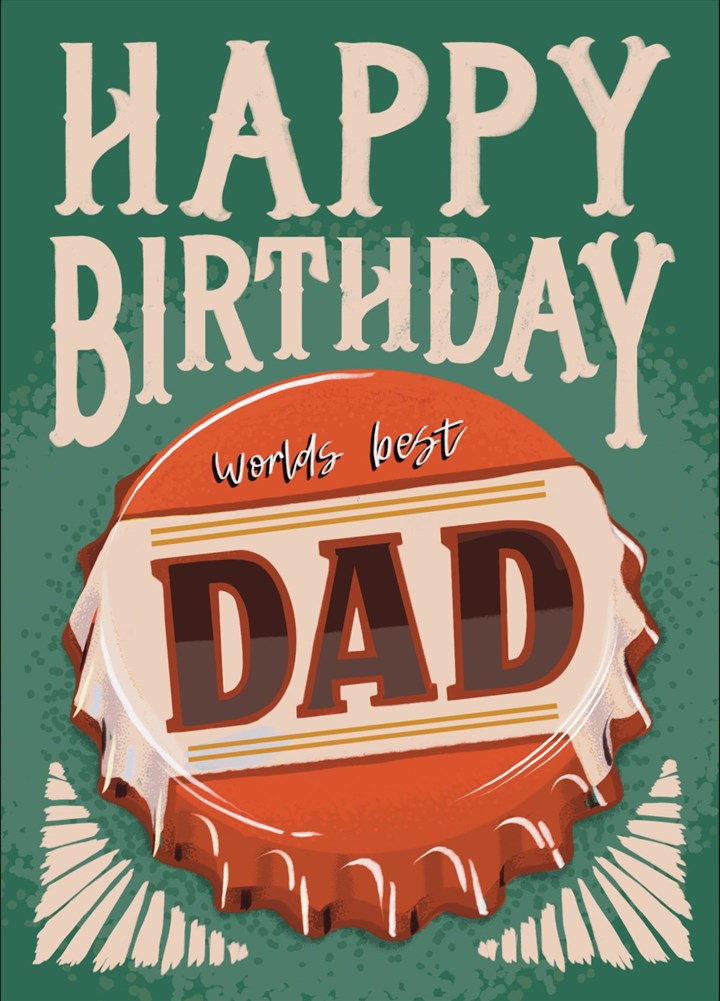 Dad Retro Beer Birthday Card
